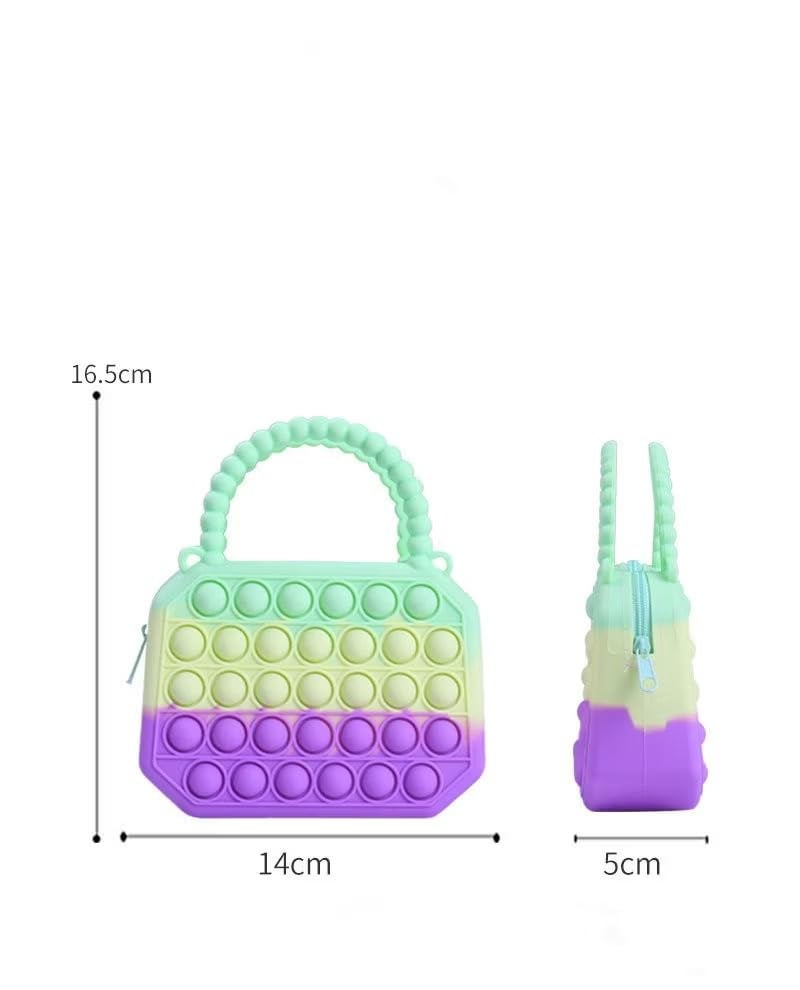 FOMQUAZLI Portable Cute Phone Sling Bag Small Casual Utility Bag Popillon Cartoon Crossbody Purse Mini Mobile Pouch Picnic Bags Kids for School, College and Office, Multicolor (POPIT SQUARE) - Image 3