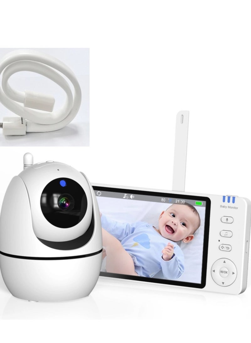 YUFAN Wireless Video Baby Monitor,5.0 Inches Night Vision LCD Two Way Call - Image 1