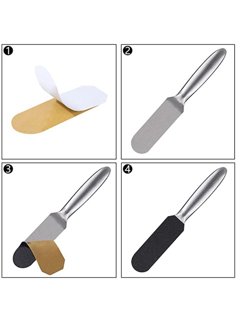 K RANGE 50 Pcs White 80 Grit Disposable Pedicure File Refill Pads, Callus Remover - Image 3