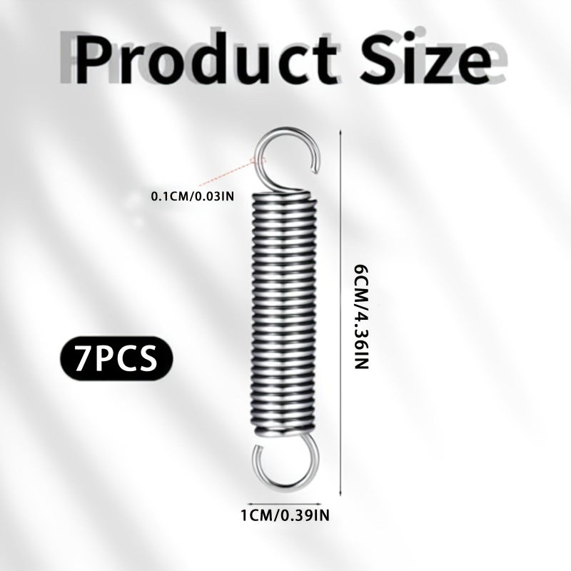 7 Pcs Small Extension Springs Dual Hook Ends For DIY Crafting Home Repairs - Image 2