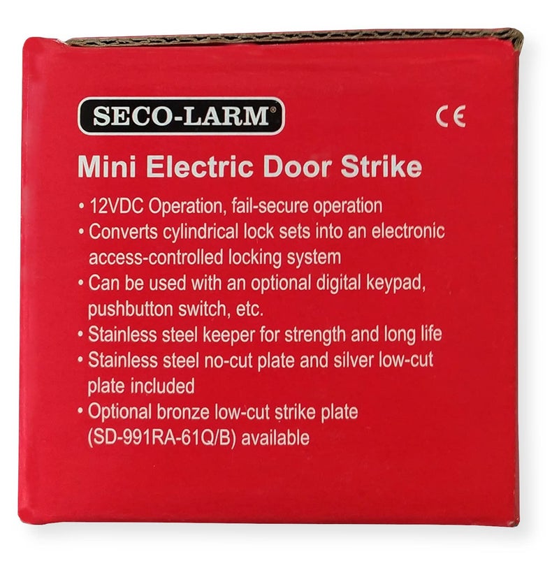 SECO-LARM سيكو-لارم SD-991A-D1Q إنفورسير مصراع باب كهربائي صغير بدون قطع، فشل آمن - Image 5