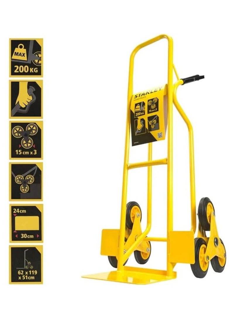 Stanley Hand Truck Steel 3 Wheels 200Kgs Capacity SXWTD-HT523 - Image 2