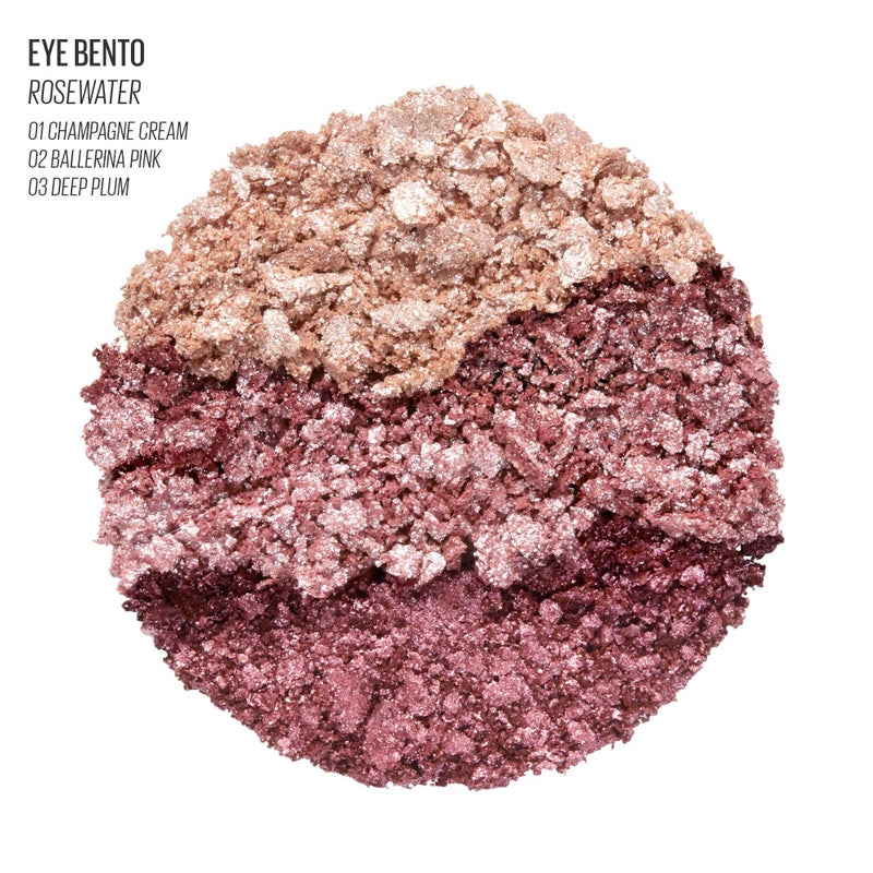 Kaja Beauty Bento Collection - Bouncy Eyeshadow Trio | Plum Rosy Tones, Travel Size, 01 Rosewater, 2019 Allure Best of Beauty Award, 0.03 Oz - Image 2