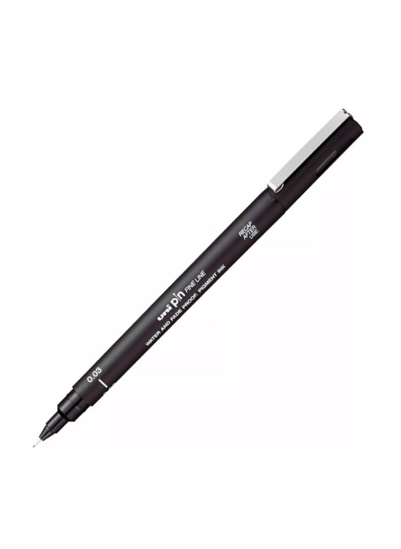 Uniball 1-Piece Unipin Fineliner Pen 0.03mm Tip Black Ink  - Image 1