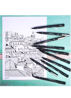 Uniball قلم حبر فاينلاينر Unipin Fineliner مكون من قطعة واحدة برأس 0.03 مم وحبر أسود  - Image 3