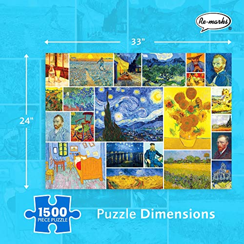 Re-marks Vincent Van Gogh 1500-Piece Puzzle, Artistic Jigsaw Puzzle for All Ages - Image 4