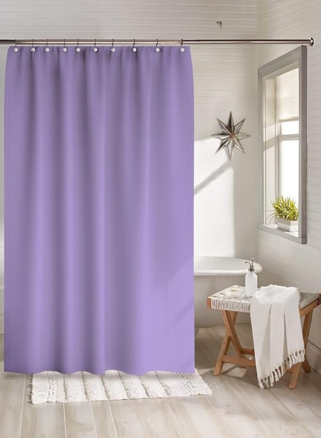 Eleven Group_Shower Curtain Purpule water proof 200 CM Length *280 CM width with 12 hooks