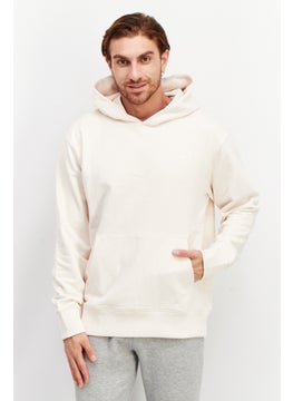 Adidas Men Sports Fit Hooded Sweatshirt, Cream  - Image 1