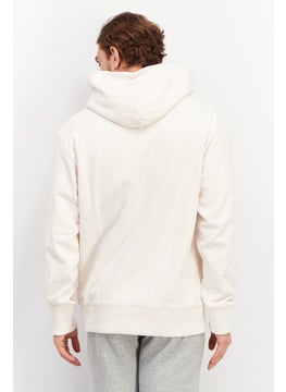 Adidas Men Sports Fit Hooded Sweatshirt, Cream  - Image 3