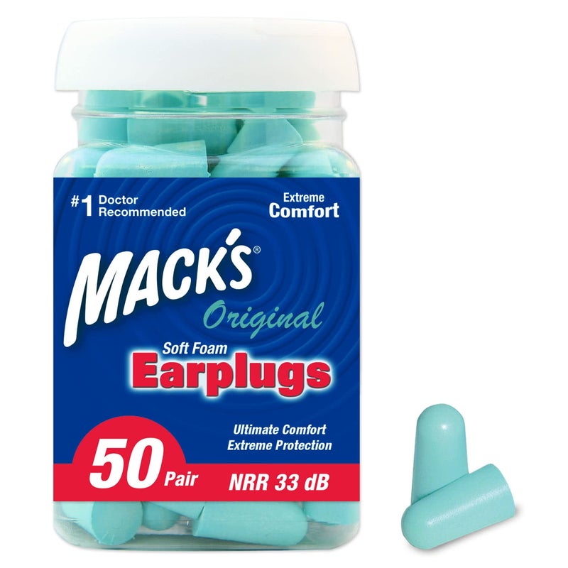 Mack's Ear Care Original Soft Foam Earplugs, 50 Count - Image 4