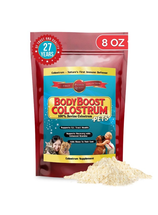 BodyBoost Bovine Colostrum for Dogs and Cats, Organic Immune Support Supplement for Allergy and Itch Relief, Grass Fed Colostrum Powder for Pets, Dog Gut Health, All Ages, 8 oz - Image 1