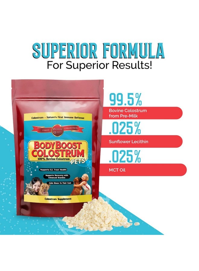 BodyBoost Bovine Colostrum for Dogs and Cats, Organic Immune Support Supplement for Allergy and Itch Relief, Grass Fed Colostrum Powder for Pets, Dog Gut Health, All Ages, 8 oz - Image 4