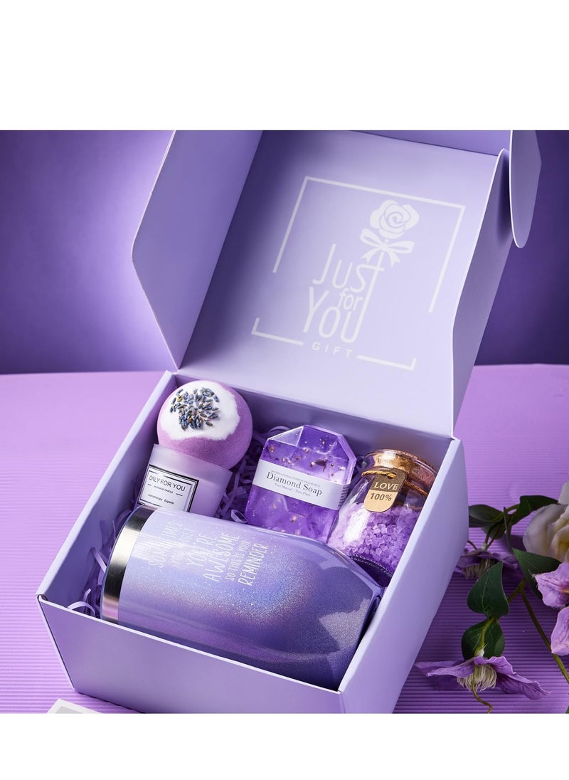 Bukela Premium Bath Set, Holiday Gift Set, Female Friendship Birthday Gift, Happy Holiday Gift, Purple Gift Box, Suitable for Sending Best Female Friends, Female Sister Mom Wife Her Girlfriend Colleague Best Friend  - Image 2