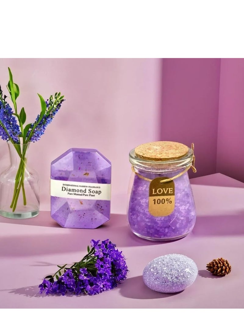 Bukela Premium Bath Set, Holiday Gift Set, Female Friendship Birthday Gift, Happy Holiday Gift, Purple Gift Box, Suitable for Sending Best Female Friends, Female Sister Mom Wife Her Girlfriend Colleague Best Friend  - Image 4