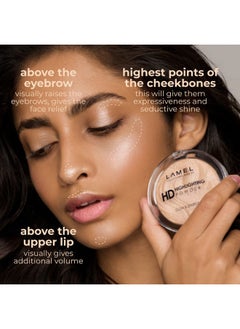LAMEL Hd Highlighting Face Powder Natural Glow & Subtle Shimmer Finish Baked Blendable Pigmented Formula Longlasting & Faderesistant Wear 401 12G/0.42 Oz  - Image 5