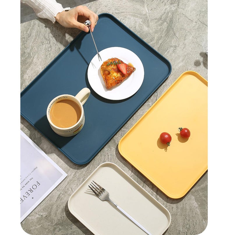 Takositio Food Crawfish Trays Thanksgiving Trays for Serving, Turkey, BBQ, Seafood Boil Party Supplies Heavy-Duty Food Serving Trays Decorative Tray (25 cm, Multicolor, Pack of 2) - Image 5