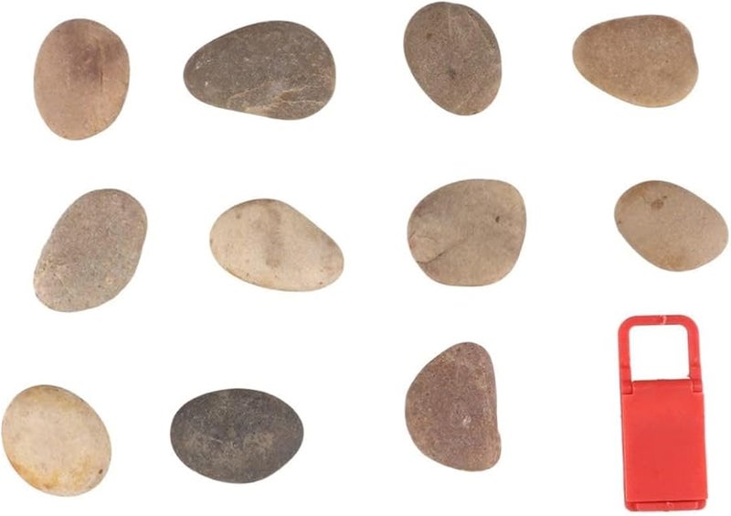 TEMPNAP Paint Rocks Craft Kit Smooth Stones for Painting Creative Natural Pebbles Bracket Set - Image 2
