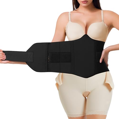 YERKOAD 360 Lipo Foam Ab Board Post Surgery Liposuction Abdominal Compression Boards Tummy Tuck Recovery Waist Cincher（Black,M - Image 1