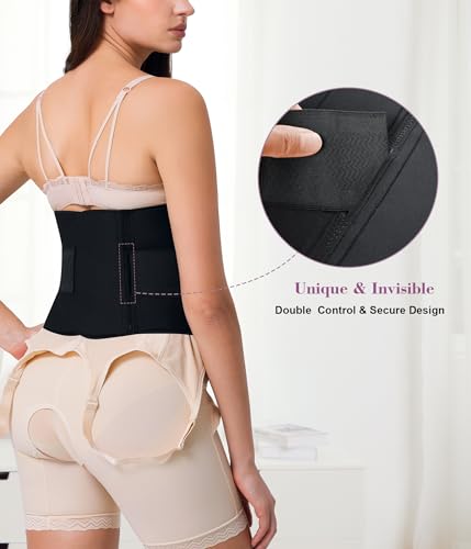 YERKOAD 360 Lipo Foam Ab Board Post Surgery Liposuction Abdominal Compression Boards Tummy Tuck Recovery Waist Cincher（Black,M - Image 3
