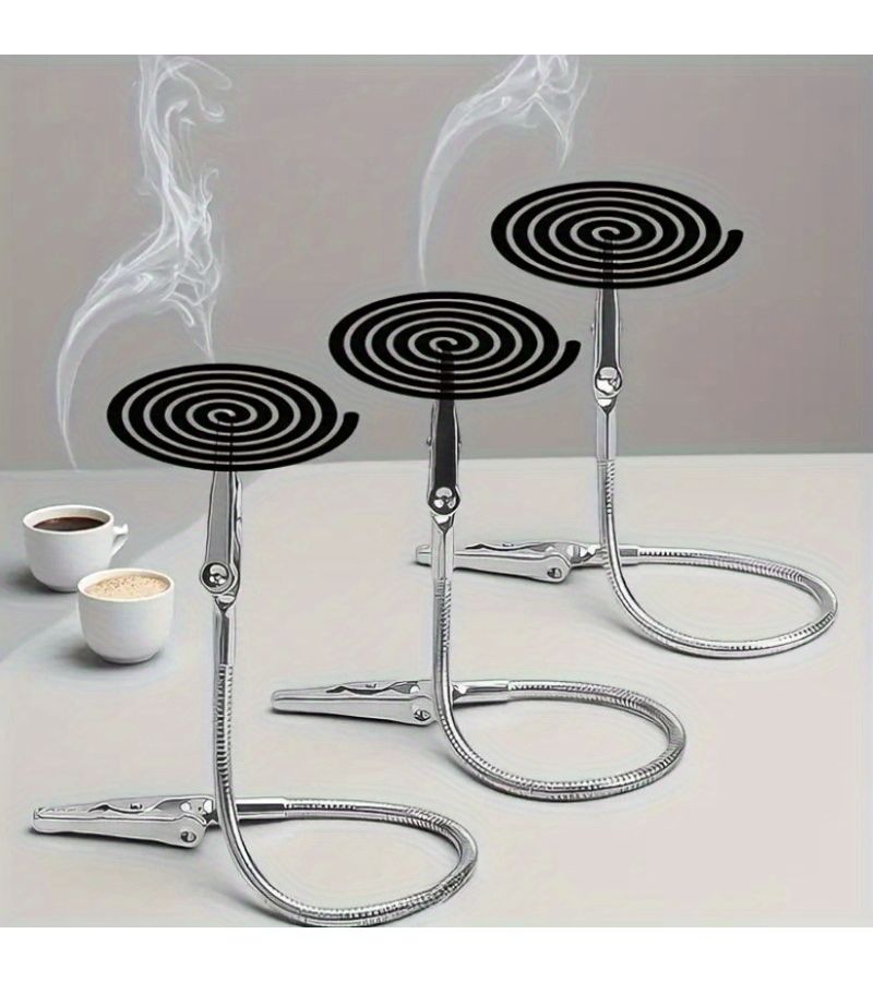 3 Pack Adjustable Mosquito Coil Holder with Double Headed Clips for Indoor Outdoor Camping - Image 1