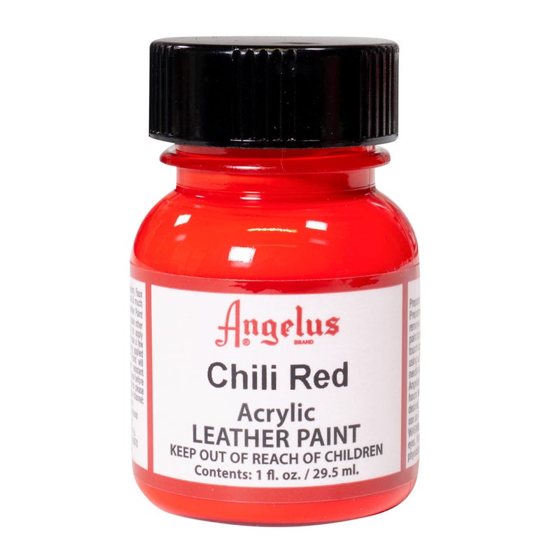 Angelus Acrylic Leather Paint, 1 Fl Oz (Pack of 1), Chili Red - Image 1
