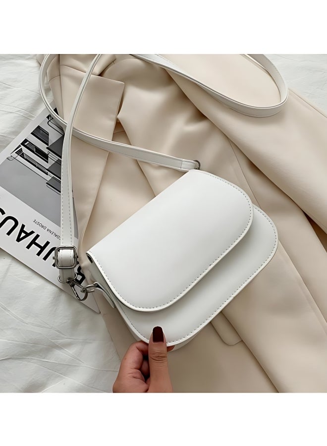Women's Simple and Fashionable Shoulder Bag, Ladies PU Leather Crossbody Bag Sling Bag Side Bag Carry Bag, Portable Mobile Phone Bag Small Bag Satchel Bag Coin Purse for Girls/College Students  - Image 1