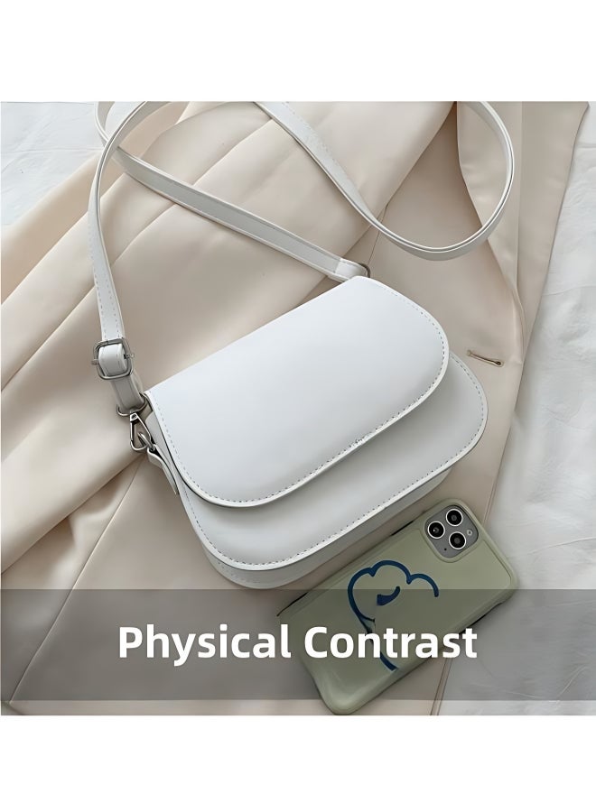 Women's Simple and Fashionable Shoulder Bag, Ladies PU Leather Crossbody Bag Sling Bag Side Bag Carry Bag, Portable Mobile Phone Bag Small Bag Satchel Bag Coin Purse for Girls/College Students  - Image 5