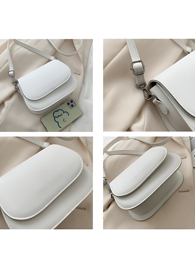 Women's Simple and Fashionable Shoulder Bag, Ladies PU Leather Crossbody Bag Sling Bag Side Bag Carry Bag, Portable Mobile Phone Bag Small Bag Satchel Bag Coin Purse for Girls/College Students  - Image 3
