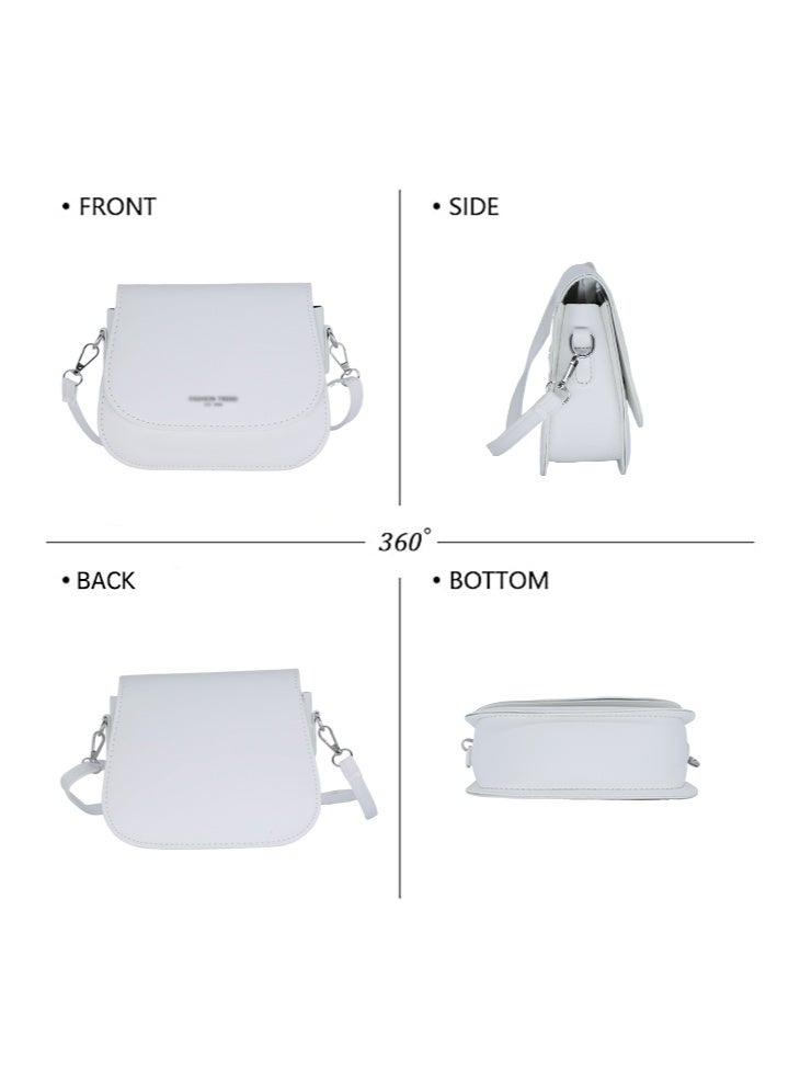 Women's Simple and Fashionable Shoulder Bag, Ladies PU Leather Crossbody Bag Sling Bag Side Bag Carry Bag, Portable Mobile Phone Bag Small Bag Satchel Bag Coin Purse for Girls/College Students - Image 4