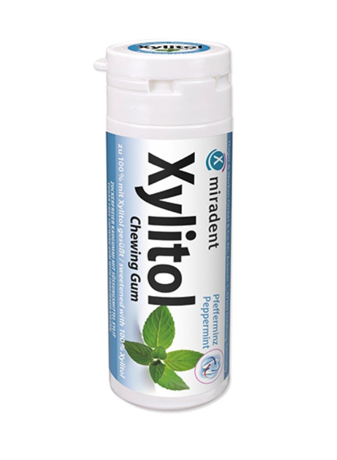 Miradent Xylitol Chewing Gum Peppermint Flavor Sugar Free 30g - Image 1