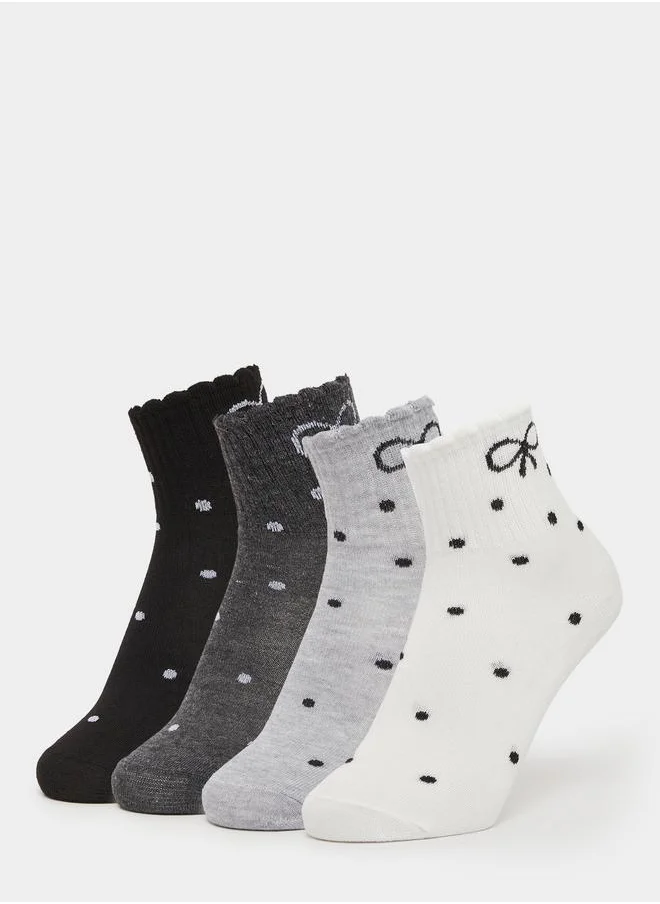 ستايلي Styli Set of 4 - Ribbon Socks