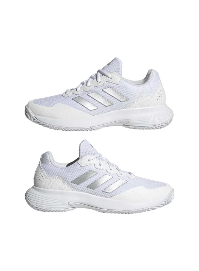 اديداس Adidas Gamecourt 2 W White Tennis Shoes For Women 3.5
