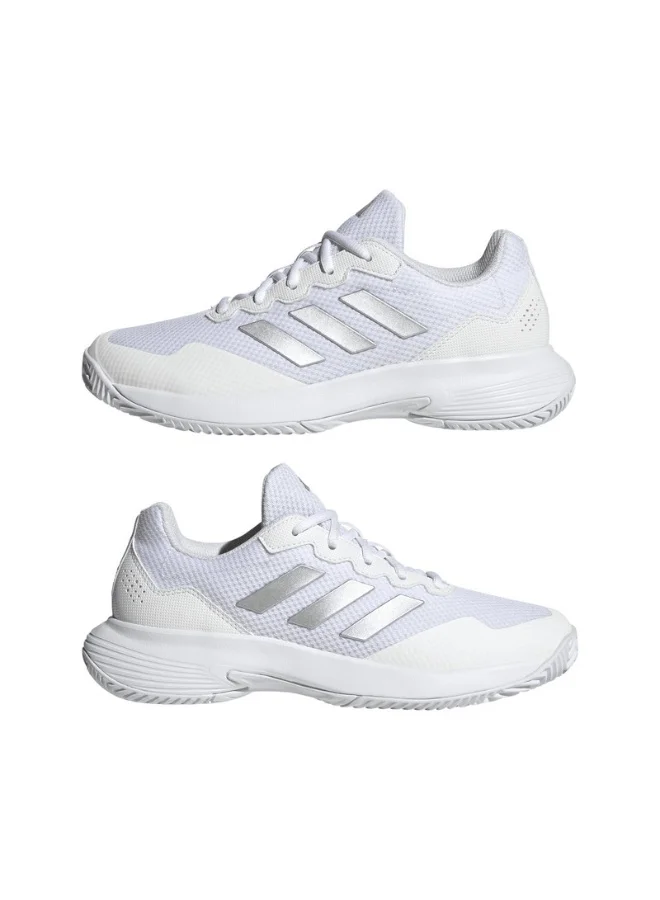 adidas Gamecourt 2 W أحذية تنس بيضاء للسيدات مقاس 3.5