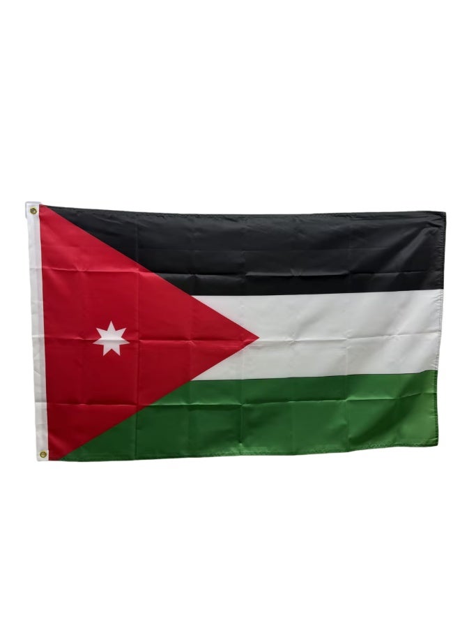 عاصفة Stormflag أعلام الأردن 90x150cm (3x5ft) 100٪ البوليستر مع النحاس grommets - Image 1