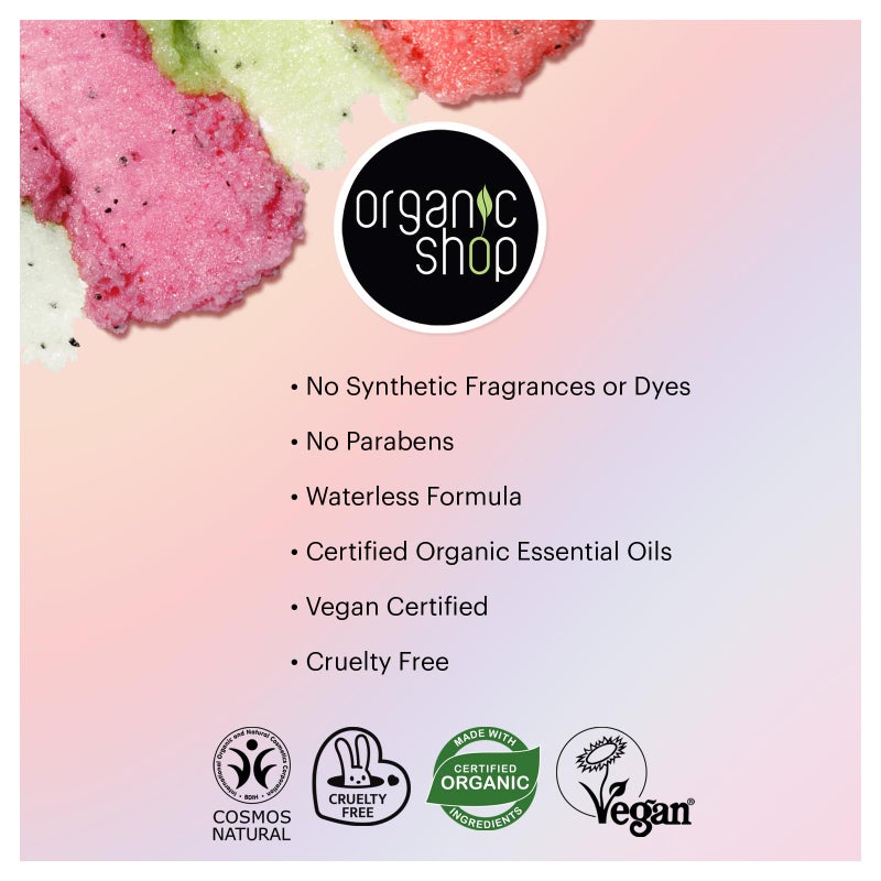 Organic Shop سكراب الجسم المرطب والمقشر بالعسل والملح والعرعر، 100% نباتي وعضوي، مقشر يومي، ديتوكس ومرطب، للجسم والوجه واليدين والقدمين، عناية مكثفة وتوحيد لون البشرة. 250 مل - Image 5