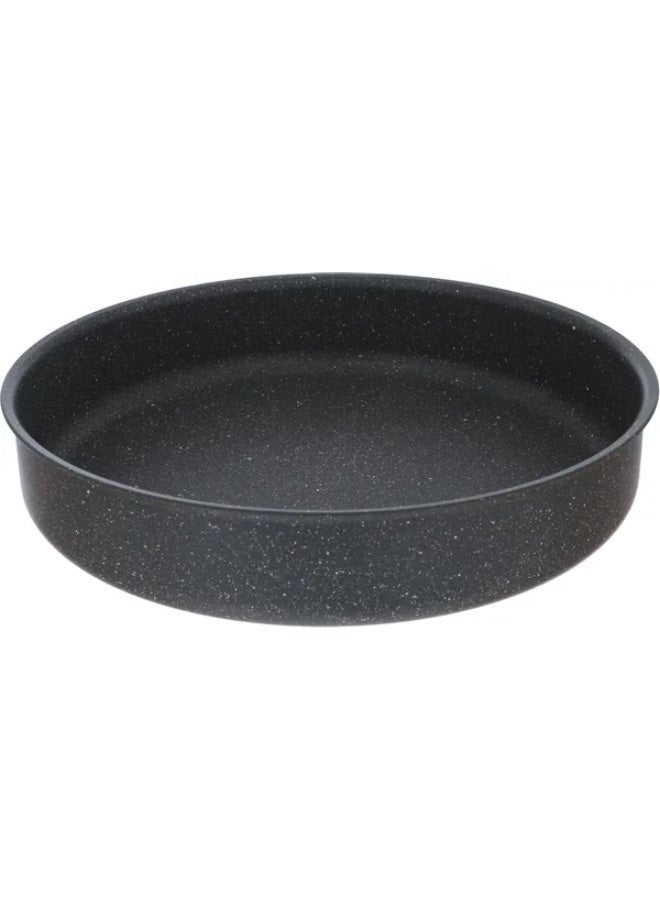 Hascevher Granite Oven Trays Set, 3 Pieces, Round - Dark Grey - Image 3
