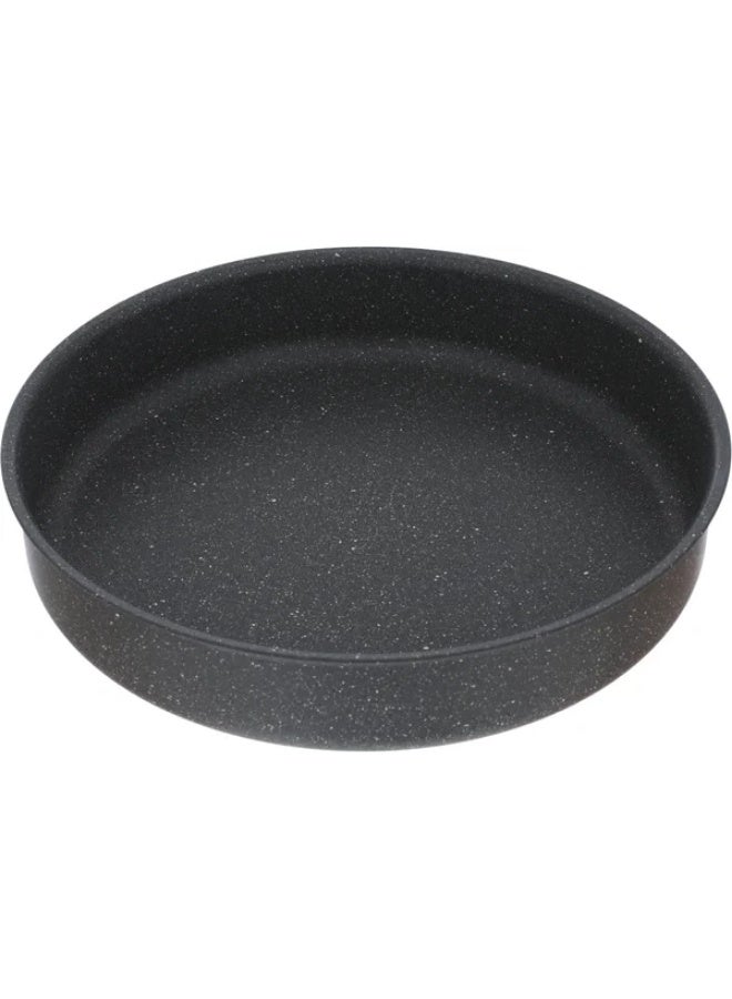 Hascevher Granite Oven Trays Set, 3 Pieces, Round - Dark Grey - Image 4