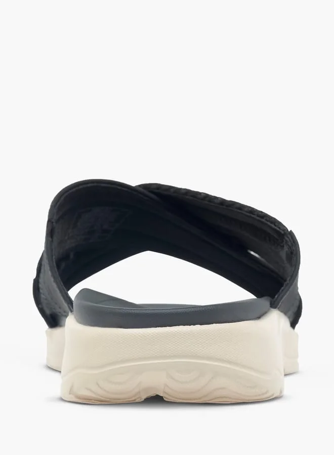 LBL by Shoexpress Men Stitch Detail Slip-On Cross-Strap Sandals