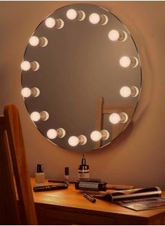  FS 50cm Round Illuminated Bathroom Mirrors, Trendy, Warm 
