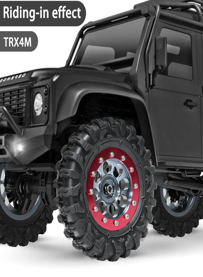 LRFHL 1.3" Beadlock Wheel Tires Aluminum 1.3 Beadlock Wheels and Tires Upgraded 1.45-inch Wheel for 1/24 SCX24 1/18 TRX4M RC Crawler Car Upgrade (4PCS) - Image 3