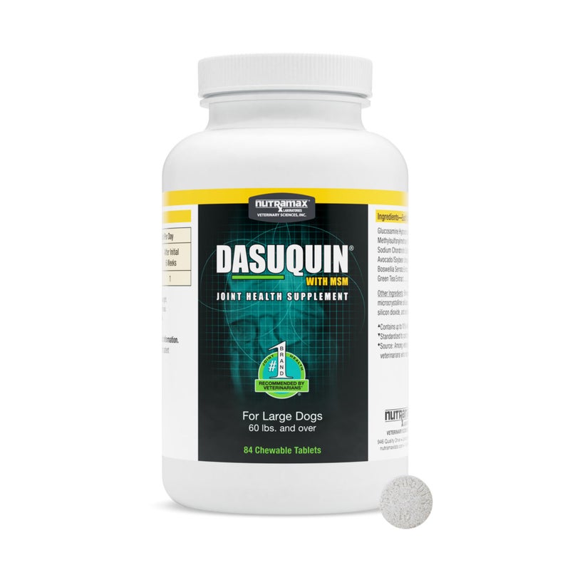 Nutramax Laboratories Nutramax Dasuquin for Large Dogs, Joint Health Supplement, Contains Glucosamine for Dogs, Plus Chondroitin, ASU, MSM and More, Supports Healthy Joints, Chewable Tablets, 84 Count - Image 1