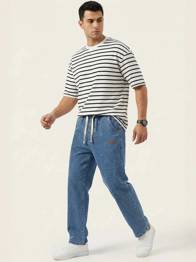 BIG DART BDART Elastic Waist Denim Pants