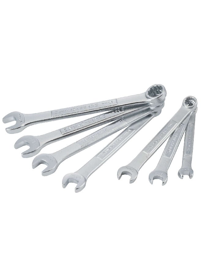 كرافتس مان مجموعة مفاتيح متداولة من 7 قطع، مصنوعة من فولاذ عالي الجودة ومقاوم للصدأ، بنظام النقاط الـ 12 بالوحدات القياسية الدولية باللون الفضي 11.5 × 19.88 × 4.88 سم 2392421 - Image 3