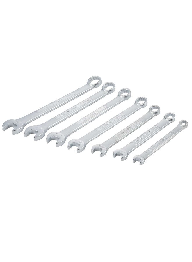 كرافتس مان مجموعة مفاتيح متداولة من 7 قطع، مصنوعة من فولاذ عالي الجودة ومقاوم للصدأ، بنظام النقاط الـ 12 بالوحدات القياسية الدولية باللون الفضي 11.5 × 19.88 × 4.88 سم 2392421 - Image 2