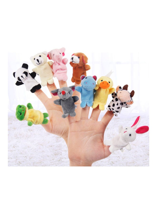 نيبمينينت مجموعة دمى إصبع لينة بطابع حيوانات رسومات كرتونية من 10 قطع 10x10سم - Image 3