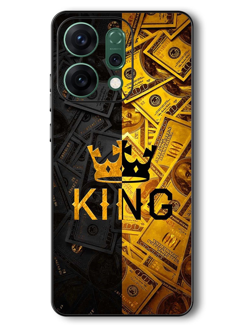 Theodor Case Compatible with Oppo Reno 14 6.59 Inch Protection Shockproof Bumper Cover King Gold - Image 1