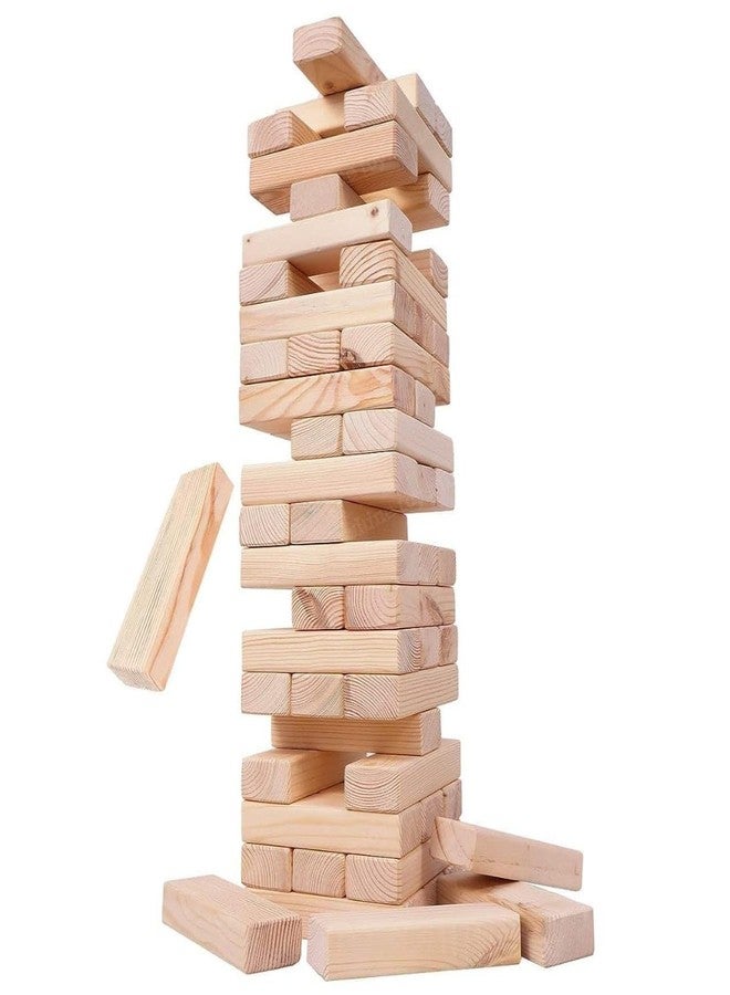 TVM Tumbling Tower Game| Wooden 54 Pieces Building Block | Stacking Game for Kids and Adults - Image 1