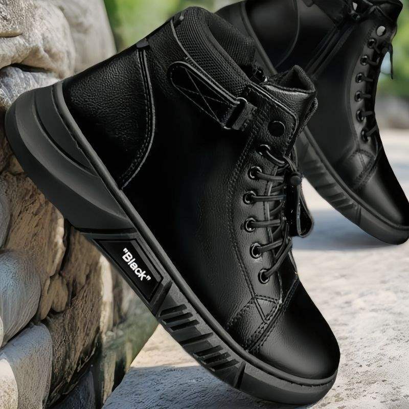 Autumn Work Boots Martin Shoes High-Top Construction Site Casual Shoes Trendy Men'S Versatile Mid-Top Sneakers - Image 1