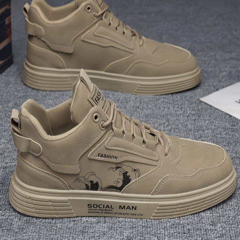 Autumn Work Boots Martin Shoes High-Top Construction Site Casual Shoes Trendy Men'S Versatile Mid-Top Sneakers - Image 5