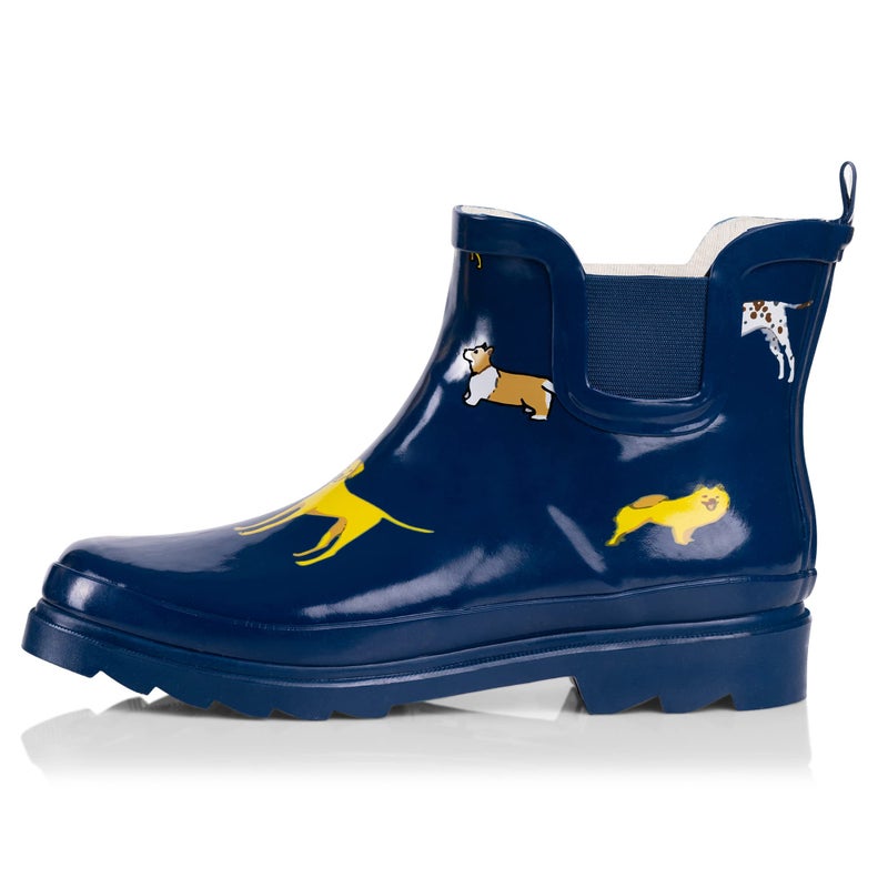 NORTY - Womens Ankle Rain Boots - Ladies Waterproof Winter Spring Garden Boot runs Â½ size large Dogs Navy Size 11 - Image 1